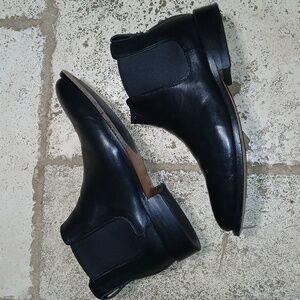 Nisolo Marco Men's 8.5 Black Leather Chelsea Boots Classic Pull On Ankle Boots